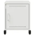 Table de chevet blanc 36x39x43,5 cm acier
