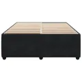 Cadre de lit sans matelas noir 160x200 cm velours