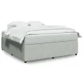 cadre de lit et matelas Gris clair 180x200cm Velours