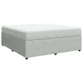 cadre de lit et matelas Gris clair 180x200cm Velours