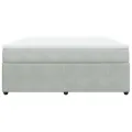 cadre de lit et matelas Gris clair 180x200cm Velours