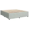 cadre de lit et matelas Gris clair 180x200cm Velours