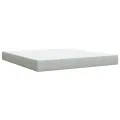 cadre de lit et matelas Gris clair 180x200cm Velours