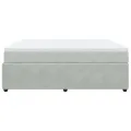 cadre de lit et matelas Gris clair 180x200cm Velours