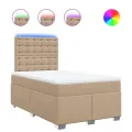 cadre de lit matelas cappuccino 120x190cm similicuir