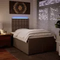 cadre de lit matelas cappuccino 120x190cm similicuir