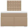 cadre de lit matelas cappuccino 120x190cm similicuir