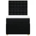cadre de lit avec matelas Noir 90x190 cm Tissu