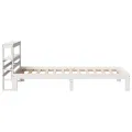 Cadre de lit avec tête de lit sans matelas blanc 90x200 cm