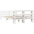 Cadre de lit sans matelas blanc 120x190 cm bois de pin massif