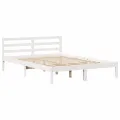 Cadre de lit sans matelas blanc 120x190 cm bois de pin massif