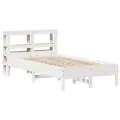 Cadre de lit sans matelas blanc 120x200 cm bois de pin massif