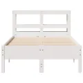Cadre de lit sans matelas blanc 120x200 cm bois de pin massif