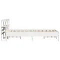 Cadre de lit sans matelas blanc 120x200 cm bois de pin massif
