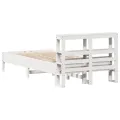 Cadre de lit sans matelas blanc 120x200 cm bois de pin massif