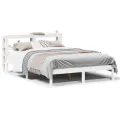 Cadre de lit sans matelas blanc 120x190 cm bois de pin massif