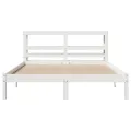 Cadre de lit sans matelas blanc 120x190 cm bois de pin massif