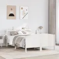 Cadre de lit sans matelas blanc 120x200 cm bois de pin massif