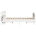 Cadre de lit sans matelas blanc 120x200 cm bois de pin massif