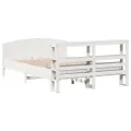 Cadre de lit sans matelas blanc 120x200 cm bois de pin massif