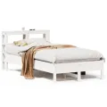 Cadre de lit sans matelas blanc 120x190 cm bois de pin massif