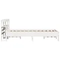 Cadre de lit sans matelas blanc 120x190 cm bois de pin massif