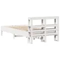 Cadre de lit sans matelas blanc 120x190 cm bois de pin massif