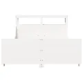 Cadre de lit sans matelas blanc 120x200 cm bois de pin massif