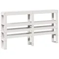 Cadre de lit sans matelas blanc 120x200 cm bois de pin massif