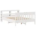 Cadre de lit sans matelas blanc 120x190 cm bois de pin massif
