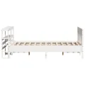 Cadre de lit sans matelas blanc 120x190 cm bois de pin massif