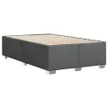 cadre de lit avec matelas Gris foncé 120x200cm Tissu