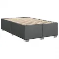 cadre de lit avec matelas Gris foncé 120x200cm Tissu