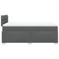 cadre de lit avec matelas Gris foncé 120x200cm Tissu