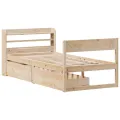 Cadre de lit sans matelas 90x190 cm bois de pin massif