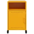 Tables de chevet 2 pcs jaune moutarde 36x39x59 cm acier