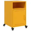 Tables de chevet 2 pcs jaune moutarde 36x39x59 cm acier