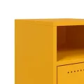 Tables de chevet 2 pcs jaune moutarde 36x39x59 cm acier