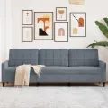 Canapé à 3 places Gris foncé 210 cm Velours