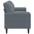 Canapé 3 places avec oreillers gris foncé 210 cm velours