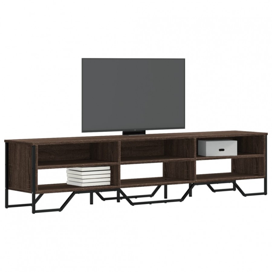 Meuble TV chêne marron 180x34x41 cm bois d'ingénierie