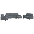 Ensemble de canapés 4 pcs avec coussins et traversins velours