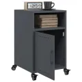 Tables de chevet 2 pcs anthracite 36x39x59 cm acier