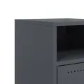 Tables de chevet 2 pcs anthracite 36x39x59 cm acier