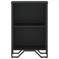 Bibliothèque noir 50x31x74,5 cm bois d'ingénierie