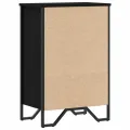 Bibliothèque noir 50x31x74,5 cm bois d'ingénierie