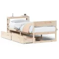 Cadre de lit sans matelas 90x190 cm bois de pin massif