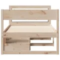 Cadre de lit sans matelas 90x190 cm bois de pin massif