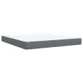 cadre de lit et matelas Gris foncé 180x200cm Velours