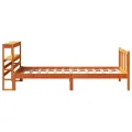 Cadre de lit avec tête de lit sans matelas cire marron 90x190cm